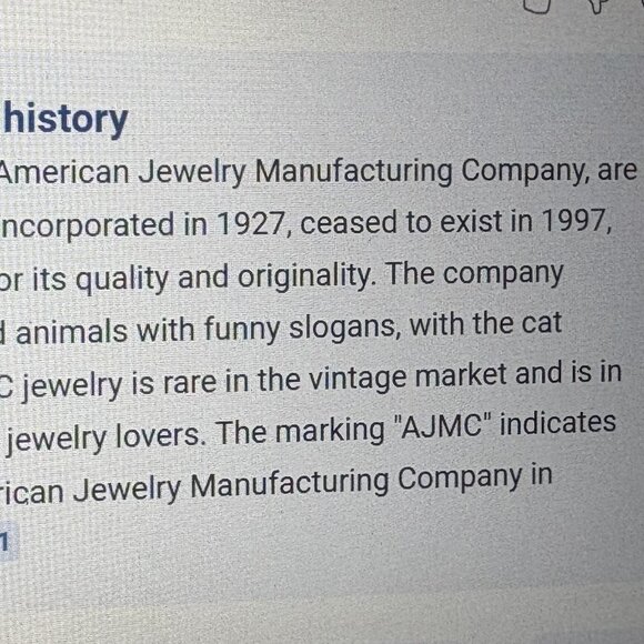 Vintage AJMC Heart Brooch Silver Hardware Highly Collectible EUC - Picture 11 of 11